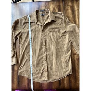 Kilburne and‎ Finch Mens Size 17.5 34/35 Fine Clothiers Long Sleeve Brown Shirt